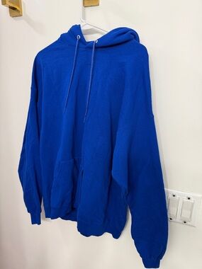 Men's Classic Blue Pullover Hoodie Sweater
